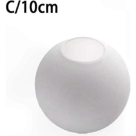 Abat-jour sphérique en verre blanc avec diffuseur rond pour éclairage d'ambiance 10 cm (1/5)