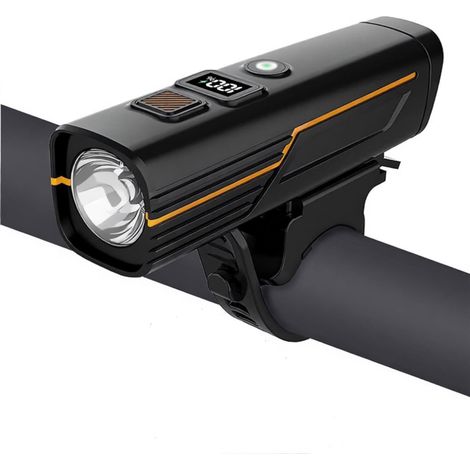 Fahrradlicht mit Lichtsensor und Digitalanzeige, wiederaufladbares LED-Fahrradlicht-Set – ultrahelle Vorder- und Rücklichter, Fahrradtaschenlampe (1/3)