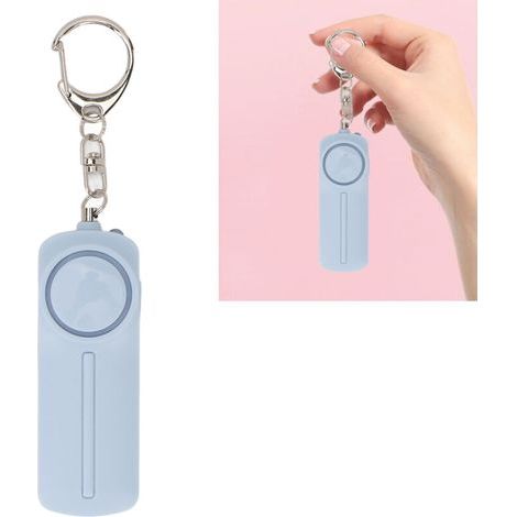 [NEVER USED] Military-Grade Mini Keychain Emergency Alarm, Powerful 130dB Security Alarm with LED Flashlight for Women, Children, and the Elderly, Blue