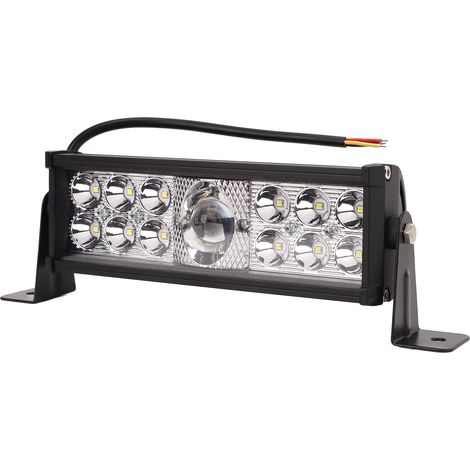 Projecteur de travail LED blanc ambré 10 pouces 120 W 12 000 lm, protection IP67, lampe de conduite tout-terrain avec support (1/5)