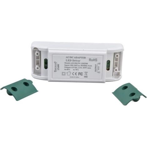 Transformateur LED - - 12V DC 30W - 2.5A - ABS - Intérieur (1/4)