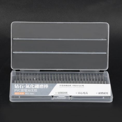 30-teiliges Schleifnadelset mit zylindrischer Spitze aus Schmirgelpapier für elektrische Schleifmaschinen (1/5)