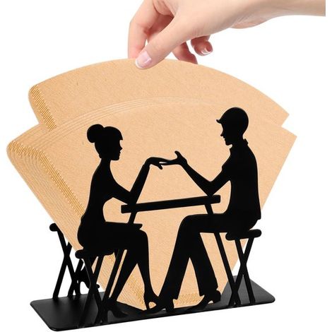 Dailygoods - Porta filtri da caffè - Acciaio inossidabile - Per 120 filtri - Porta filtri da caffè nero - Adatto per casa/bar - Resistente e pratico - Porta filtri (1/5)