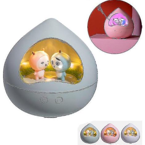 Veilleuse d'ambiance Bjxy pour enfants, lampe de table décorative, rechargeable par USB, mini veilleuse LED mignonne (1/4)
