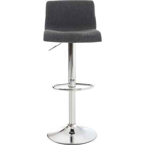 Set 2 sgabelli HOVER in tessuto grigio scuro cromo (1/5)