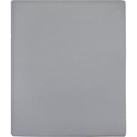 Maison Exclusive - Spannbettlaken Jersey Grau 90x200 cm Baumwolle (1/5)