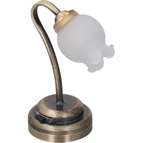 Lampe de Table Miniature Tulipe 1:12 avec LED - Éclairage Réaliste Style Européen pour Accessoires Photographie et Maison de Poupée (1/5)