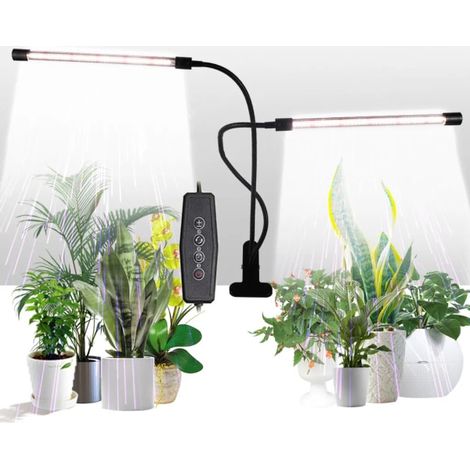Lampe horticole LED 40W à 2 têtes avec minuterie pour plantes d'intérieur-AquaForge (1/5)