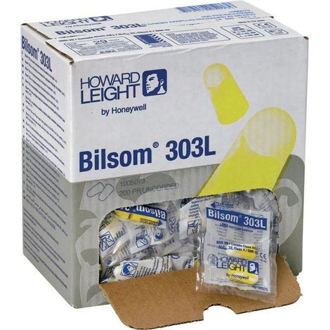 Honeywell  200 par  tapones para  los oídos  Bilsom 303L  EN 352-2  SNR 33  dB -  1005073 (1/4)