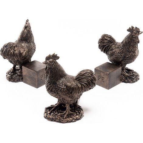 Buff Orpington Chicken Plant Pot Feet - Set of 3 - L6.7 x W7 x H9.5 cm