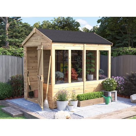 Dunster House Potting Shed Apex Roof W6' x D8' (W1.8m x D2.4m) Overlord Modular (1/5)