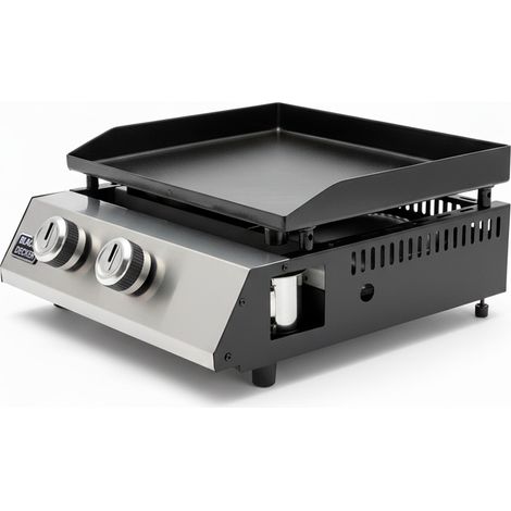 Plancha de gas bxop4900e con 2 quemadores, 45 x 39 cm