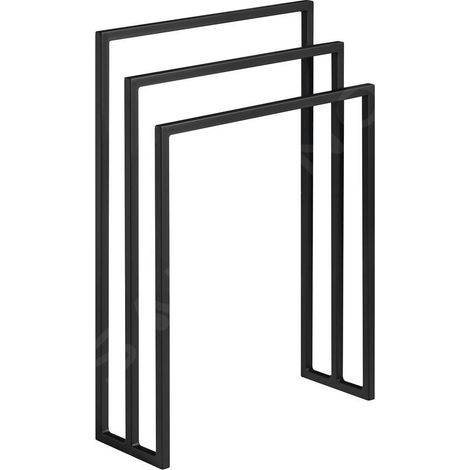 Sapho - Porte-serviettes sur pied, noir mat SKA303 (1/3)