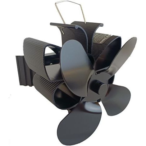 ALLIANDISVentilateur magnétique pour cheminée, ventilateur à 4 pales, ventilateur silencieux pour poêle à bois/cheminée/gaz/brûleur à bûches/poêle à granulés (1/4)
