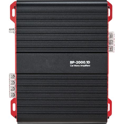Mophorn Amplificatore Monoblocco per Auto Classe D con Controllo Remoto del Livello del Subwoofer, 2000 W, Filtro Passa-Basso, Potenziamento dei Bassi, Regolazione di Fase e Controllo del Volume