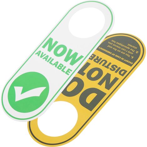 Étiquette de Porte Double Face en Pvc pour Hôtel et Bureau, Facile à Monter Lire, Panneau Suspendu Pratique pour Poignée de Porte (1/5)