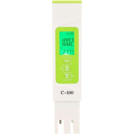C‑100 Compt de pureté numérique TDS 5 en 1 Stylo de test de qualité de l'eau Analys de salinité portable Détection des paramètres environnementaux avec PH TDS EC SG pour piscines d'aquarium (1/5)