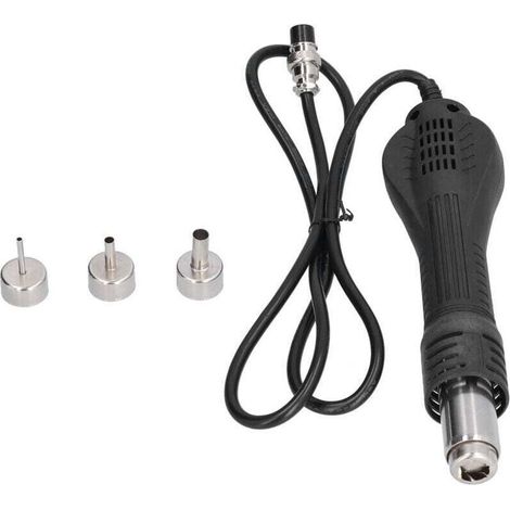 Poignée de remplacement pour pistolet à air chaud antistatique, 8 trous 4 noyaux, résistante à l'usure, refroidissement intelligent (1/4)