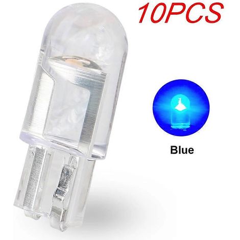Lot de 10 ampoules LED 12V T10 W5W Canbus pour plafonnier intérieur de voiture, éclairage de plaque d'immatriculation, feux de jour, feux de position de remorque, feux latéraux de camion et accessoire