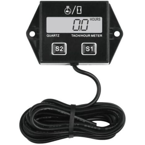 Digital Compteur Heure Tachymètre,Batterie Remplaçable RPM Mètre Pour Scooter Pelouse Tracteur Dirt Bike Générateur Tronçonneuse Hors-bord Moteur Motoneige Nettoyeur Haute Pression-ZSB (1/4)