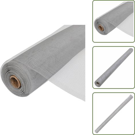 Gabbia per uccelli - vidaXL Zanzariera in Alluminio 100x500 cm Argento - Protezione dagli insetti