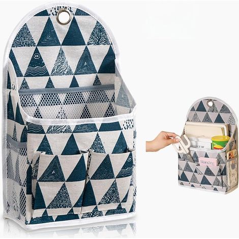 Étagère murale suspendue étanche avec crochets, organisateur suspendu pliable avec poches, sac de rangement suspendu, rangement suspendu pour salle de bain, chambre, bureau, dressing (1/4)
