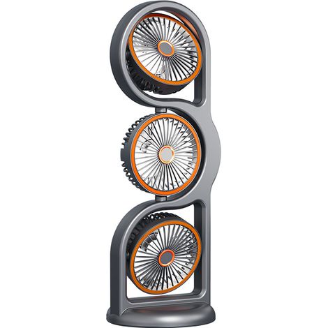 Ventilateur de Bureau USB Rechargeable avec Lampe, Mini Ventilateur Silencieux et Puissant, Idéal pour Étudiants et Bureau