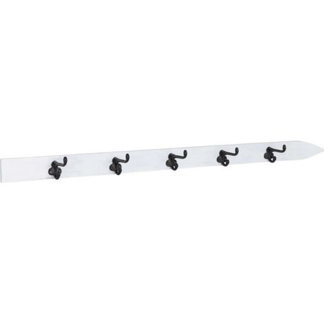 Patère Murale en Bois "Ski" 102cm Blanc (1/3)