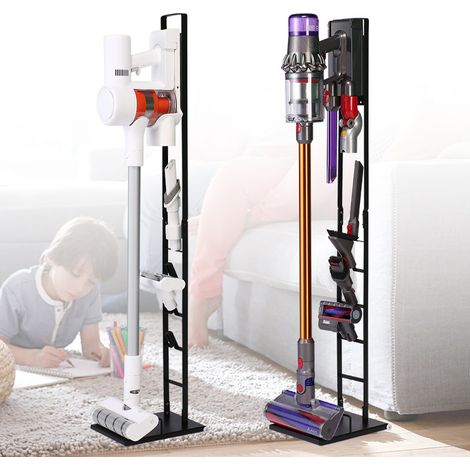 Ständer für Akku-Staubsauger, Metall, Akku-Aufbewahrung, Halterung für Zubehör Dyson V15 V12 V11 V10 V8 V7 V6, Schwarz (1/2)