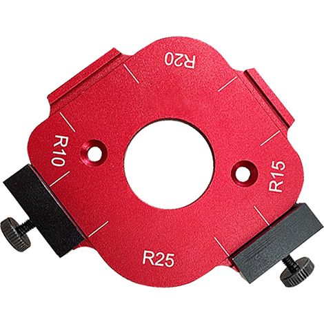 Gabarit de rayon pour défonceuse 4 en 1 R10 R15 R20 R25, multifonctionnel, précis, en alliage d'aluminium, positionnement rapide, gabarit d'angle R (1/5)