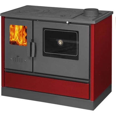 cucina a legna con forno 7,7 kw bordeaux (1/2)