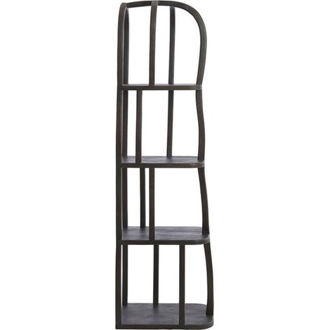 Bibliothèque Sculpture Sumbra en Bois de Manguier Marron 40x53x175cm (1/5)