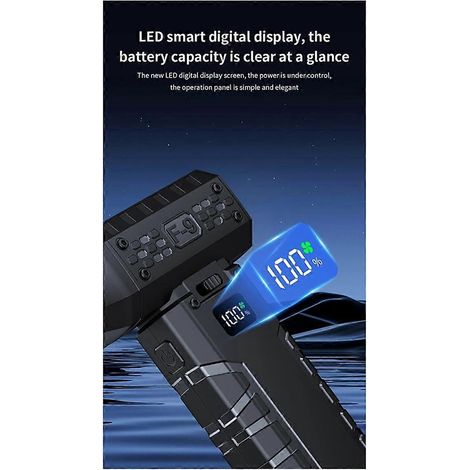 Sèche-cheveux turbo 80 000 tr/min avec 100 vitesses et lumière LED (1/5)