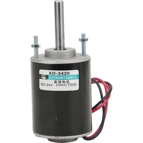 30-W-Gleichstrom-Elektromotor mit Permanentmagnet, hohe Drehzahl im Uhrzeigersinn/gegen den Uhrzeigersinn (24 V, 7000 U/min) (1/5)