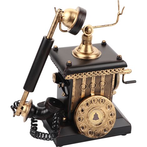 Téléphone manuel décoratif de style européen pour chambre, salon, vitrine (1/5)