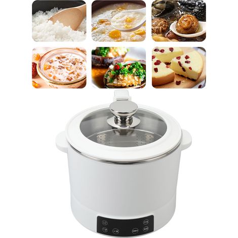 Pentola a pressione intelligente da 3 litri con funzione di eliminazione dello zucchero, pentola a pressione multifunzione con sollevamento, pentola elettrica in acciaio inox, 110 V (USA), 700 W, con (1/4)