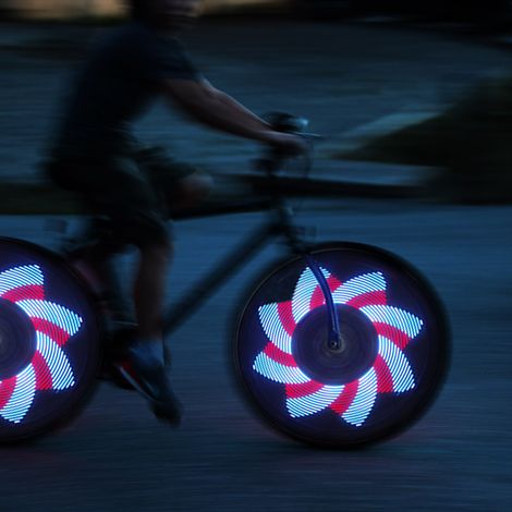 Fahrrad-Speichenlicht mit 32 wasserdichten RGB-LEDs, 2 Betriebsmodi, für Mountainbikes und Rennräder (1/5)