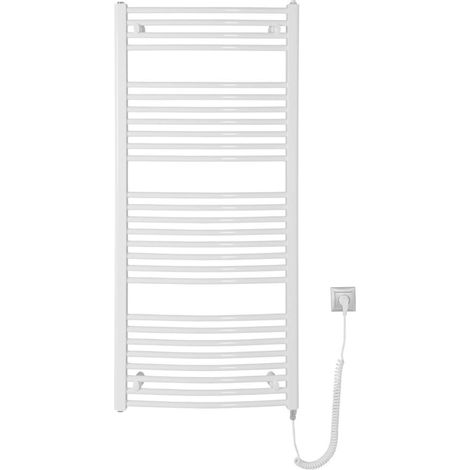 Aqualine Handtuchheizkörper - Elektroheizung Orbit-E, 60x132 cm, 600 W, weiß ILEO36T