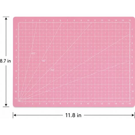 Tapis de découpe auto-régénérant, planche à découpe rose format A4 pour couteau de loisir, tapis de découpe pour courtepointe et couture pour bureau. (1/4)