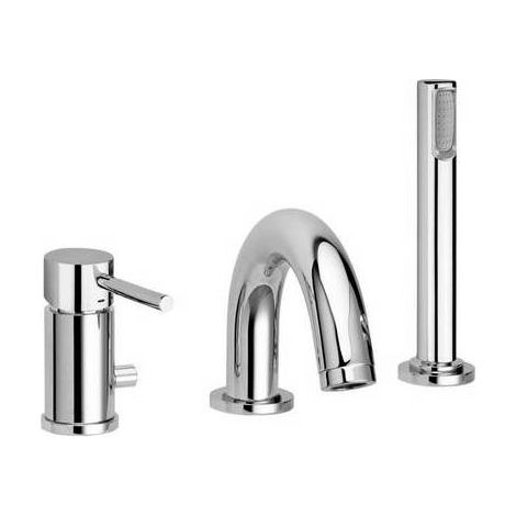 MISCELATORE BORDO VASCA CON DEVIATORE E BOCCA EROGAZIONE STICK Misura: Cromo