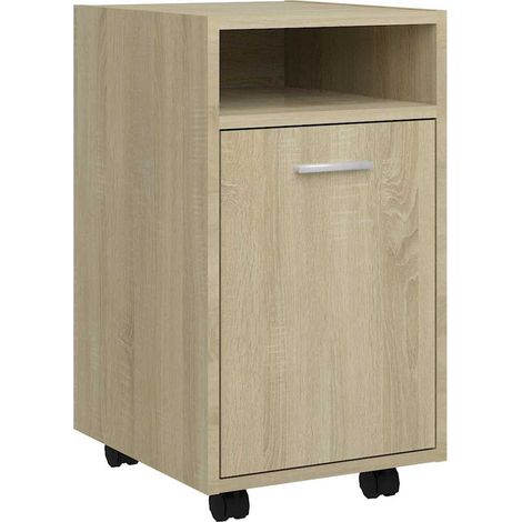 Maison Exclusive - Credenza con Ruote Rovere Sonoma 33x38x60 cm Legno Multistrato (1/5)