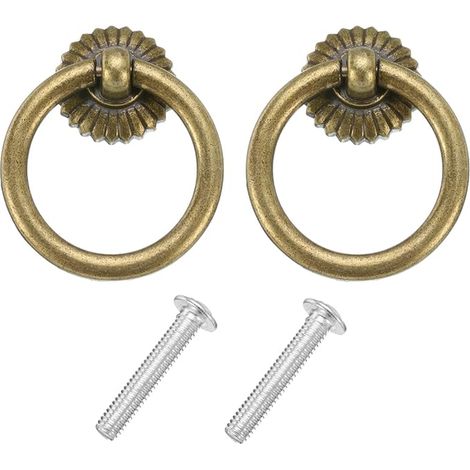 Boutons Tiroir Rétro à Anneau Tombant Vintage 45,5mm/1,8" Long (1/5)