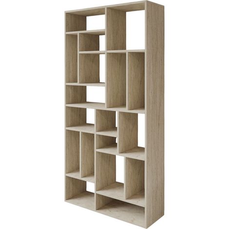Libreria in legno "Nicola" - 90 x 30 x 180 cm - Travertino