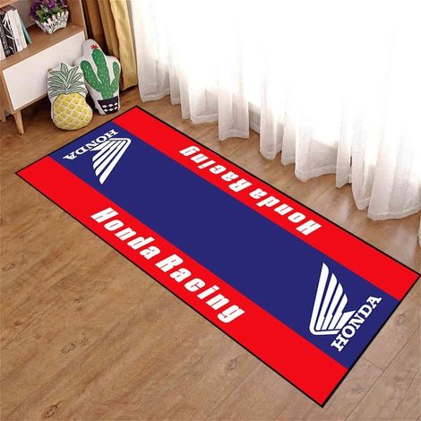 Tapis long en velours cristal, tapis décoratif pour moto, résistant aux taches, à l'usure et facile à nettoyer, tapis de chevet - 60 x 200 cm [Dos en velours cristal à pois]