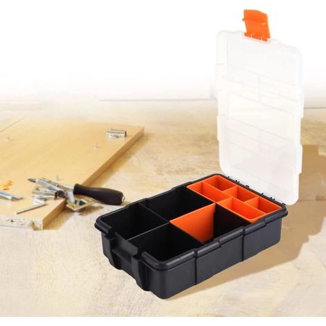 Boîte à outils en plastique, organisateur d'outils durable à plusieurs compartiments, ZQKLA (1/5)