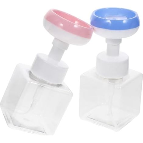 Distributeur de Savonnette Moussant Portable 250ml en Petg, Lot de 2 Bouteilles Étanches pour Voyage et Randonnée (1/5)