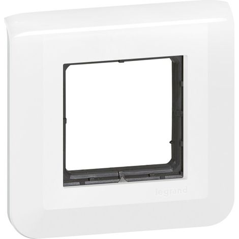 Placa de soporte con tornillo 2 módulos blanco mosaico - Legrand
