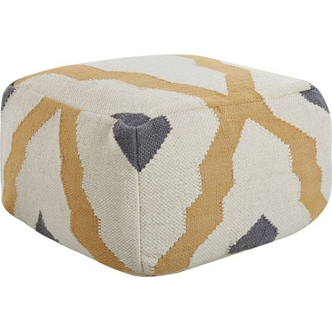 Pouf ZEUGMA Wolle Beige
