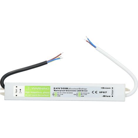 Bloc d'alimentation LED étanche 30W AC90-250V, transformateur DC24V mince pour éclairage (1/5)