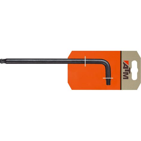 ATM LLAVES & VASOS LLAVE ACODADA LARGA TORX + TORX DE SEGURIDAD EN BLISTER MEDIDAS T10